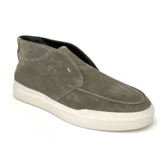 NEW Boggi Milano Slip-On Suede Sneaker Ankle Boot Men’s Size 9 Gray High-Top New - Picture 11 of 11